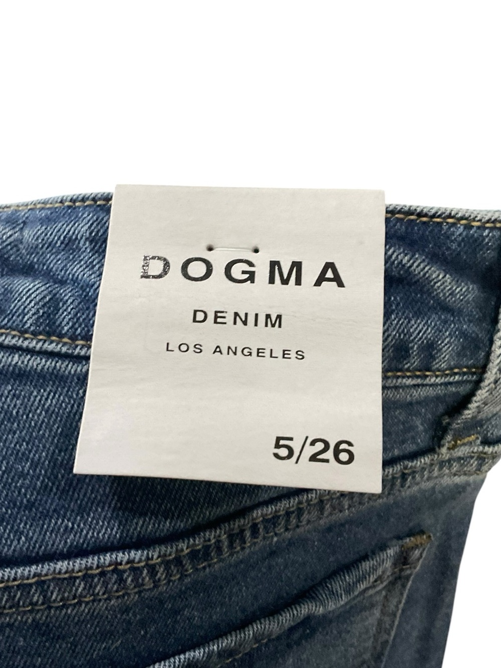 Dogma Women's Blue Straight-Leg Distressed Jeans - Picture 5 of 6